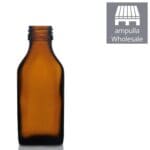 100ml Amber Glass Rectangular Bottles Wholesale