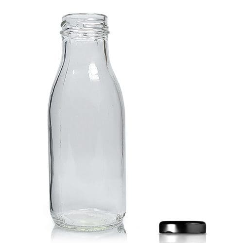 300ml Clear Glass Juice Bottle & TwistOff Lid Ampulla Packaging