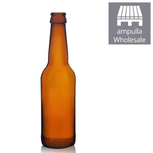 330ml Amber Glass Beer Bottles Wholesale Ampulla Packaging