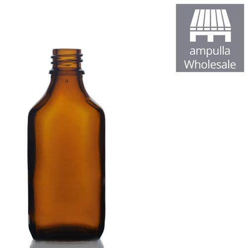 50ml Amber Glass Rectangular Bottles Wholesale