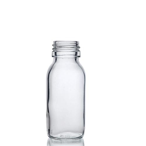 60ml Clear Glass Sirop Bottle w No Cap