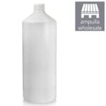 1 Litre White HDPE Plastic Round Bottle bulk