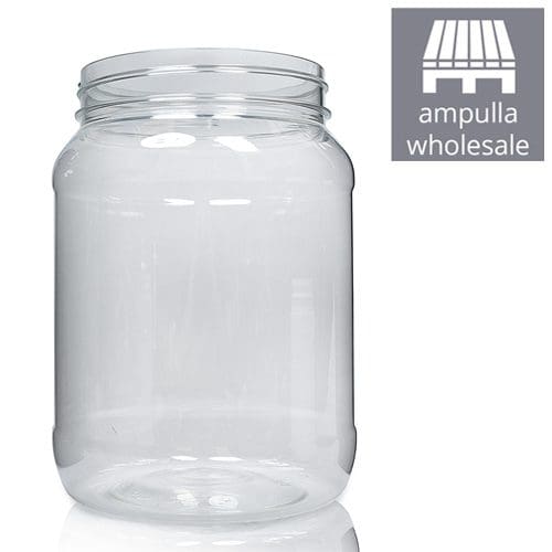 1.5 Litre Clear PET Plastic Jars Wholesale Ampulla Packaging