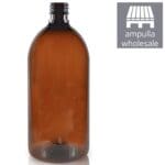 1000ml Amber PET Sirop Bottle bulk