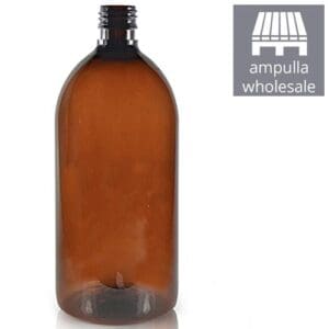 1000ml Amber PET Sirop Bottle bulk