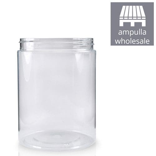 1000ml Clear PET Straight Cylindrical Jar bulk
