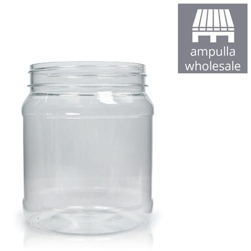 1000ml PowerPacker Clear Plastic Jars Wholesale Ampulla Packaging