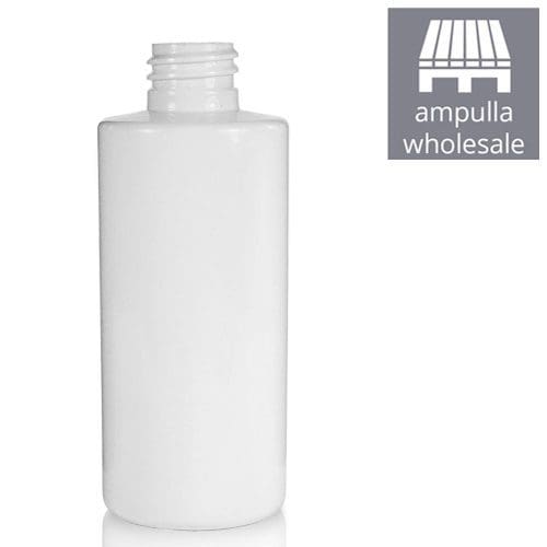100ml White Glossy Plastic Bottle BULK
