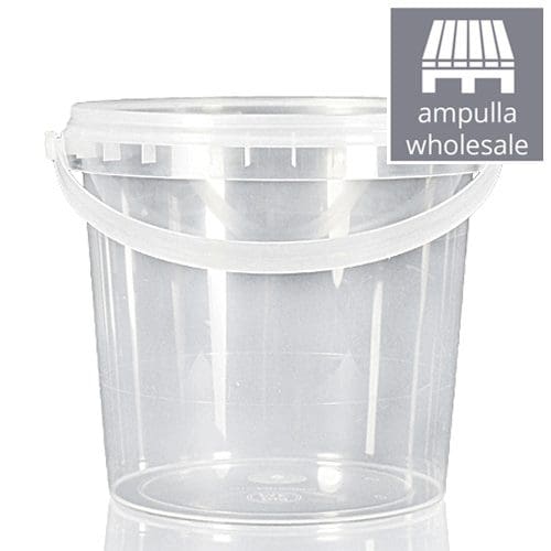 1080ml Clear Round Plastic Food Pot Bulk