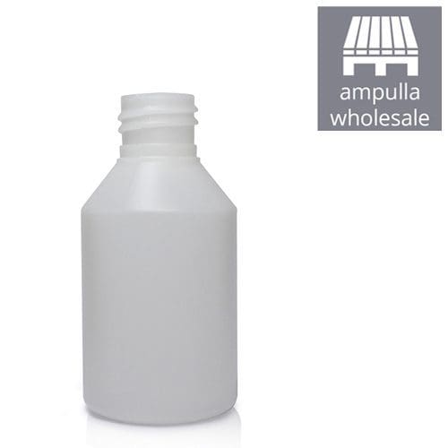 150ml Natural HDPE Plastic Round Bottle BULK