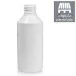 250ml White HDPE Plastic Round Bottle bulk