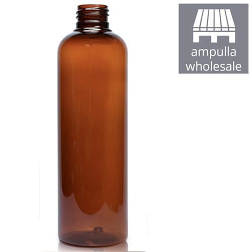 250ml Boston Amber Plastic Bottles Wholesale Ampulla Packaging