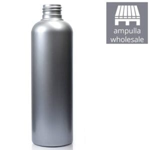 250ml ‘Boston’ Silver Plastic Bottle bulk