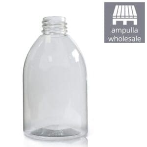 300ml Clear PET Plastic Round Bottle bulk