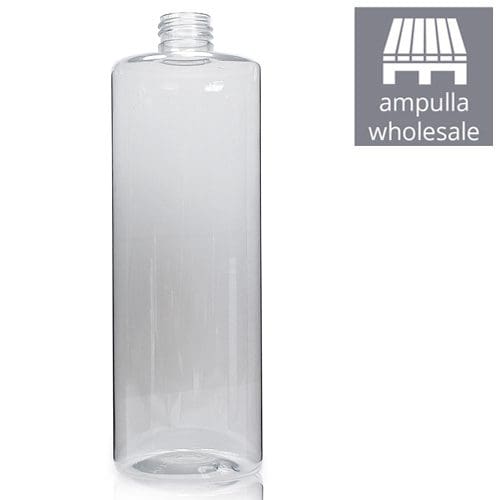 500ml Clear PCR Plastic Tubular Bottles Wholesale Ampulla Packaging