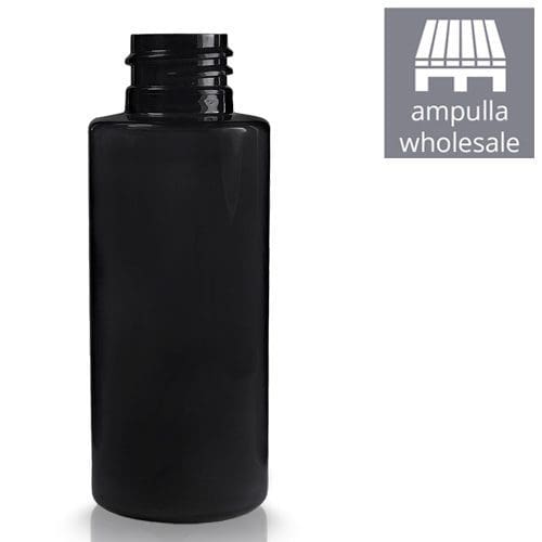 50ml Glossy Black Plastic Bottle bulk