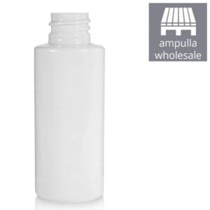 50ml White Glossy PCRPET Plastic Bottle Bulk