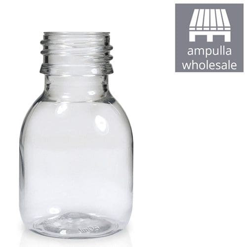 60ml Clear PET Plastic Sirop Bottle BULK