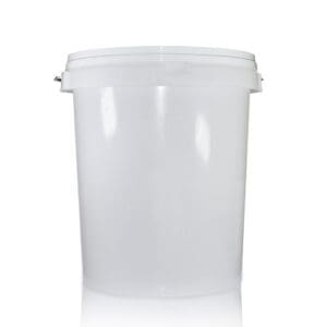 30 Litre Natural Plastic Bucket And Lid