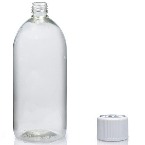 1000ml rpet clear Sirop bottle w crc