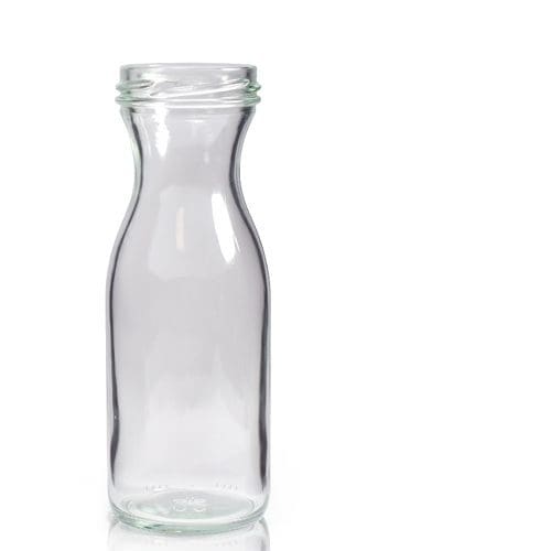 250ml Clear Glass Carafe Bottle & Twist Off Lid Ampulla Packaging
