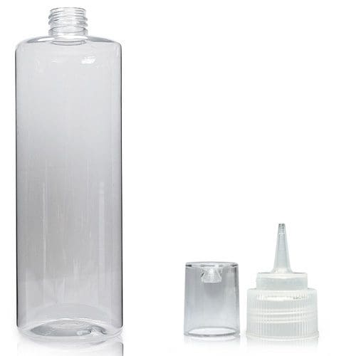 500ml Clear PET Plastic Tubular Bottle new spout