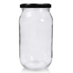 1015ml Glass Jar w black