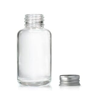 50ml Clear Glass Bottle w Aluminium Cap