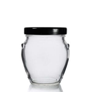 212ml Orcio Glass Jar w Black Lid
