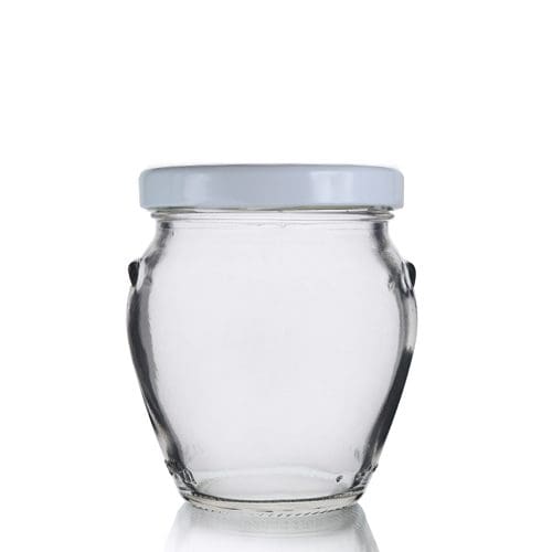 212ml Orcio Glass Jar w white Lid