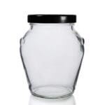 370ml Orcio Glass Jar w Black Lid