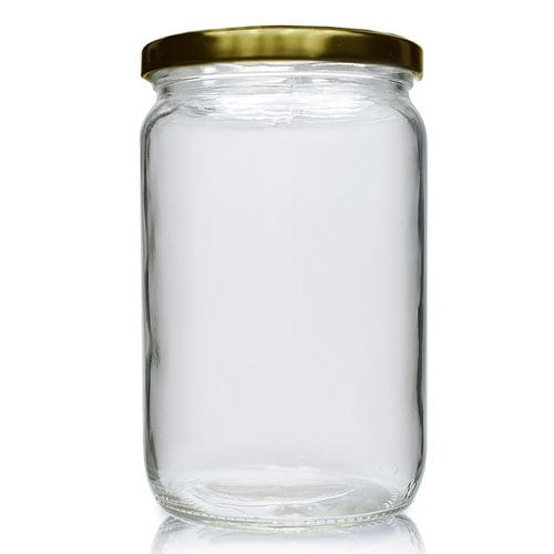 650ml glass jar with gold lid