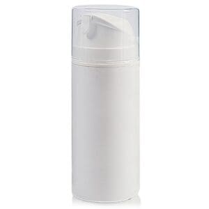 100ml Pearl Airless Dispenser Bottle With Clear Over-Cap
