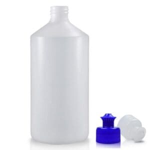 750ml Natural HDPE Bottle & Pull Top Cap