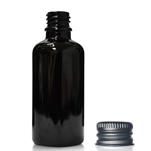 50ml black dropper bottle with ali cap