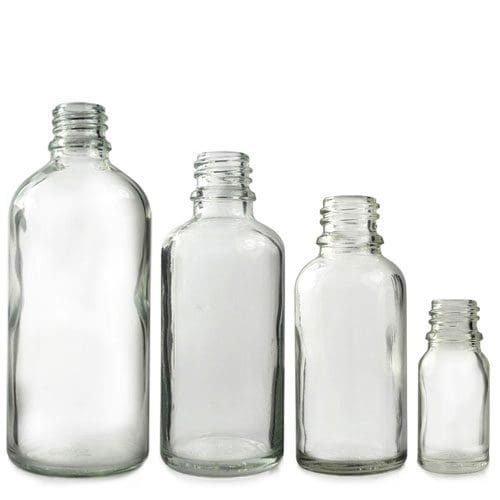 clear glass dropper bottle group
