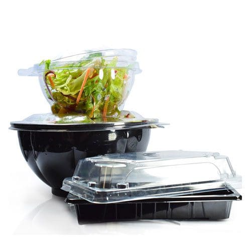 Disposable plastic food container group
