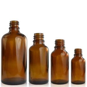 Amber Glass Dropper Bottles