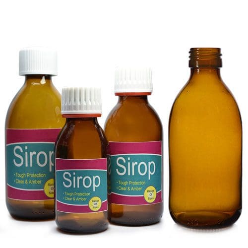 Amber medicine bottle group