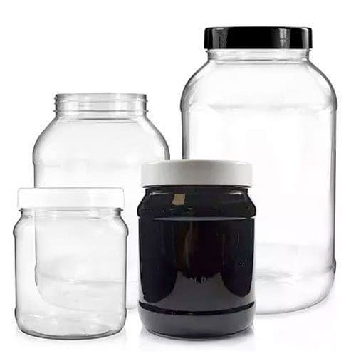Large plastic jar group