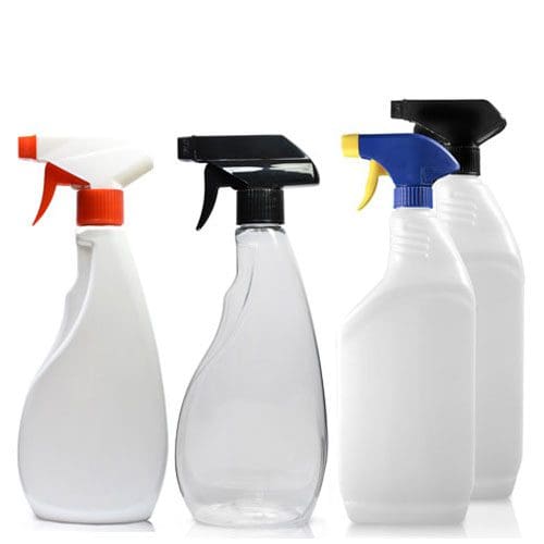 Johnbee Spray Bottle - Empty Spray Bottles (16oz/2Pack) - Spray Bottles for Cleaning Solutions / Plants / Bleach Spray / BBQ - with Adjustable Nozzle