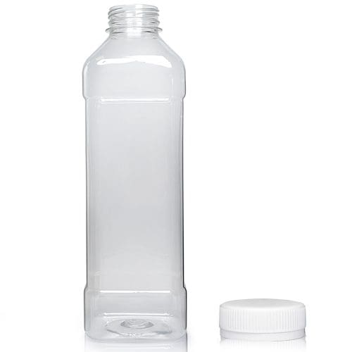 1000ml Square PET Plastic Juice Bottle w wc