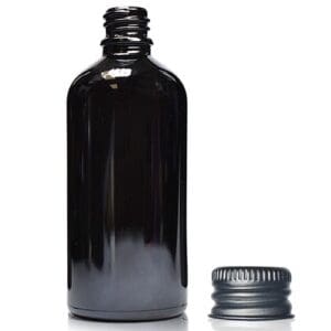 100ml black dropper bottle with ali cap