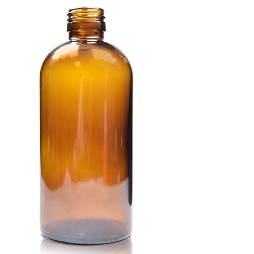 250ml Amber glass Boston Bottle