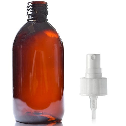 300ml Amber PET Sirop Bottle With Spray