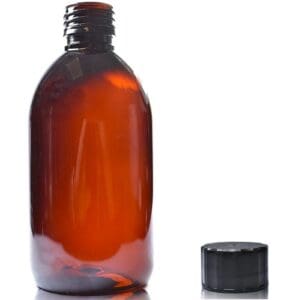 300ml amber Sirop bottle W nbc