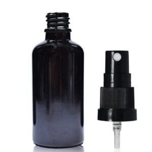 30ml Black dropper bottle black spray