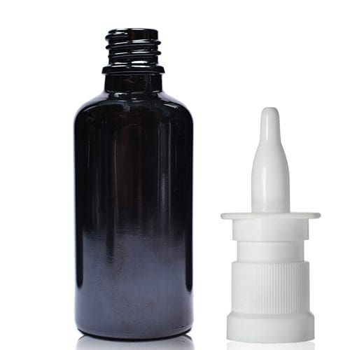 30ml black dropper bottle with nasal spray