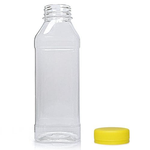 500ml Square Plastic Juice with yellow cap