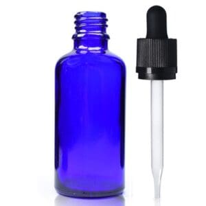 50ml Blue Dropper Bottle With Child Resistant Pipette And Wiper